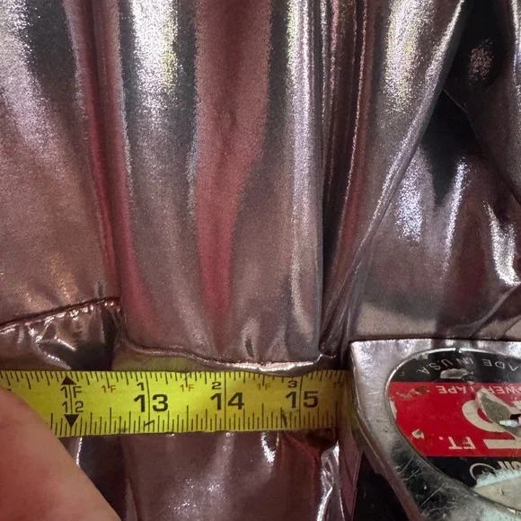 Forever 21 longsleeve pink metallic dress size XL side ruching like new! 🎀 - Picture 6 of 6